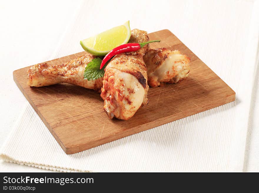 Roasted chicken drumsticks