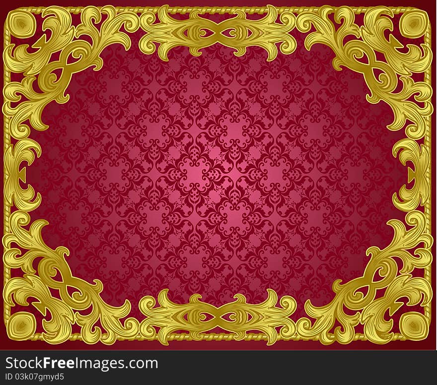 Antique gold frame in the Renaissance. Antique gold frame in the Renaissance