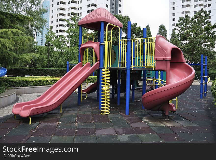 Playground in a public garden,china. Playground in a public garden,china.