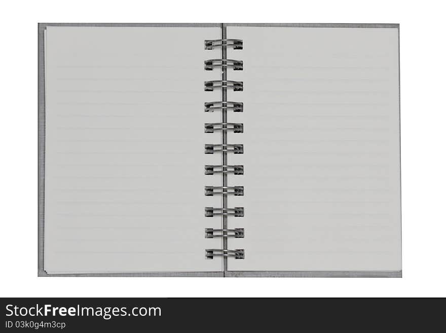 Grey book isolated on white