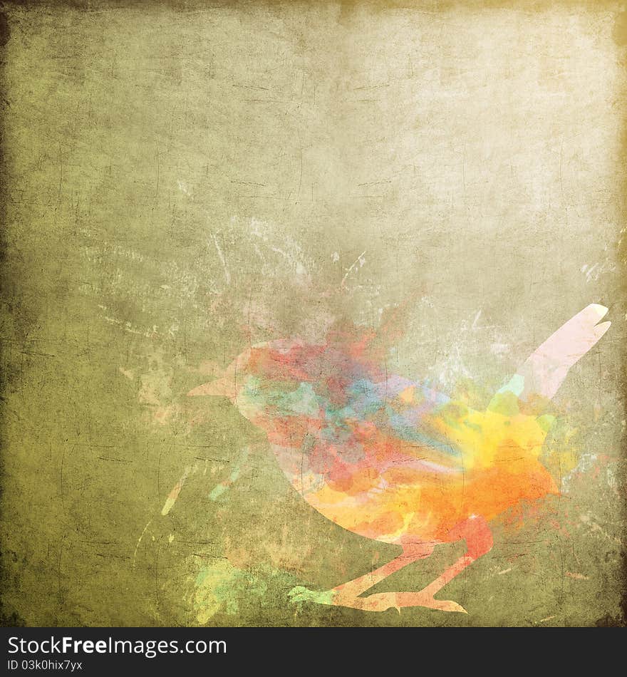 Painted color on grunge background. Painted color on grunge background