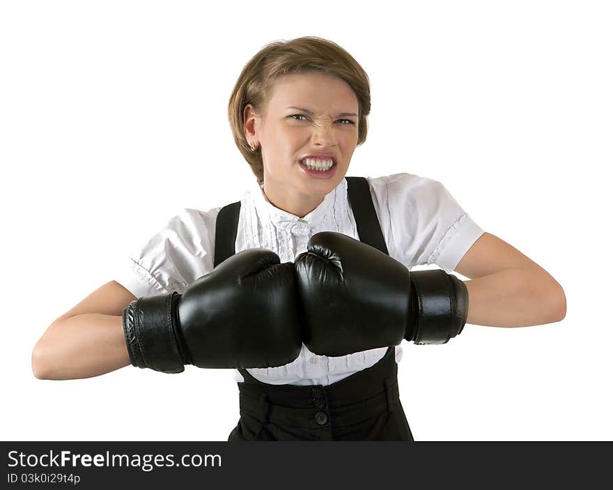 The Dissatisfied Girl In Boxing Gloves