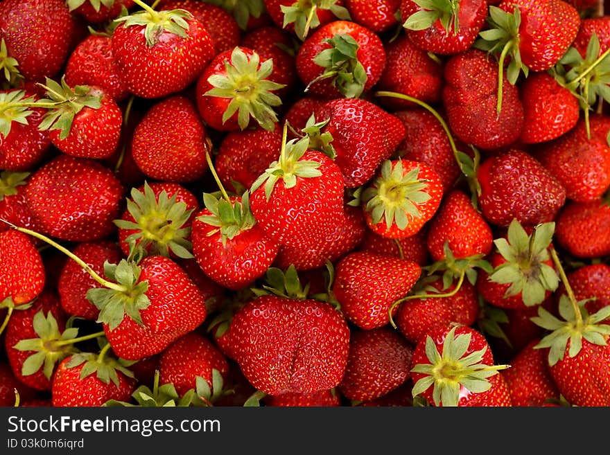 Closeup of a bunch of fresh strawberries. Closeup of a bunch of fresh strawberries