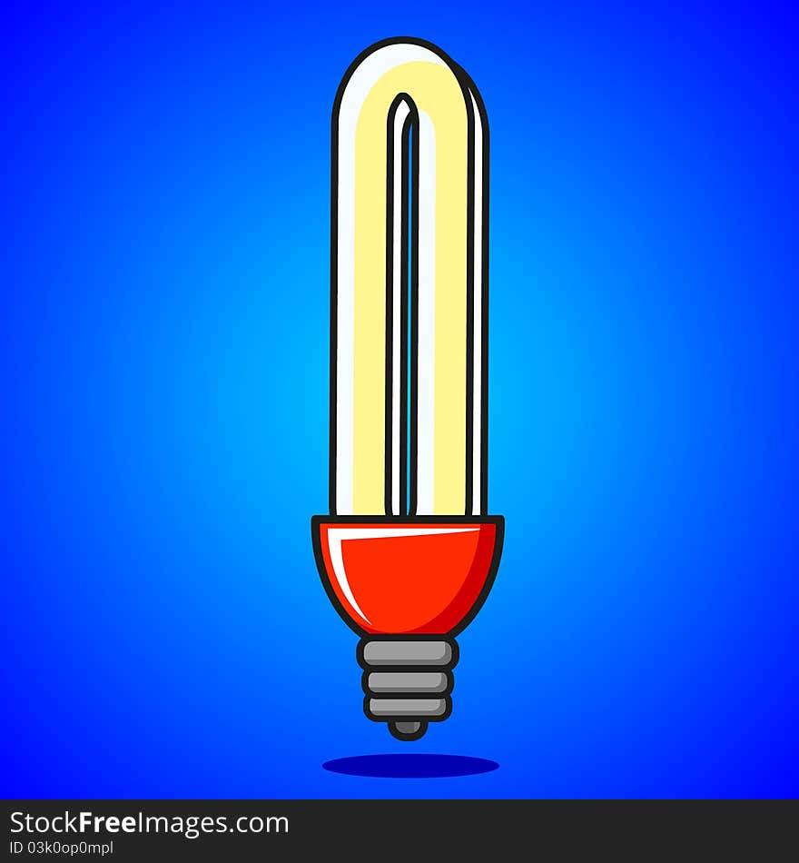 Illustration of modern lamp created by