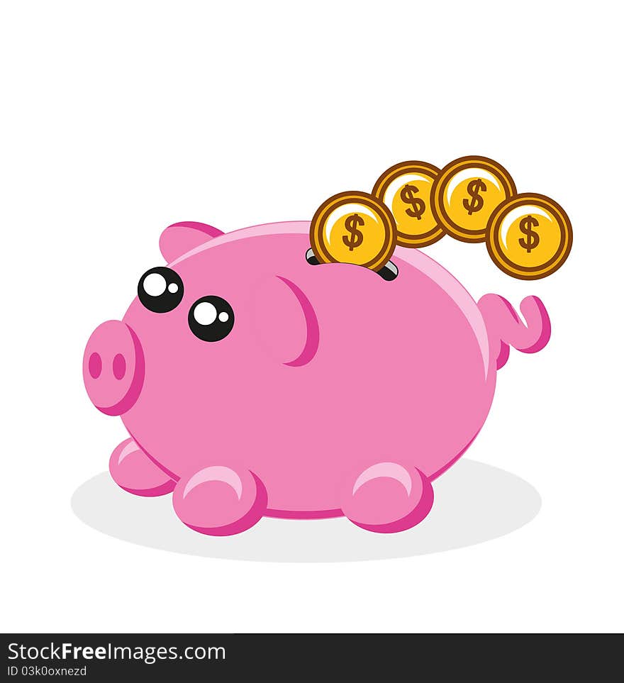 Illustration of investment pig icon created by. Illustration of investment pig icon created by