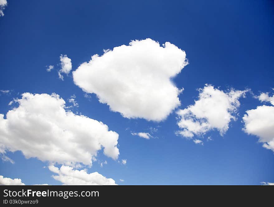 Blue sky for background. Countryside.