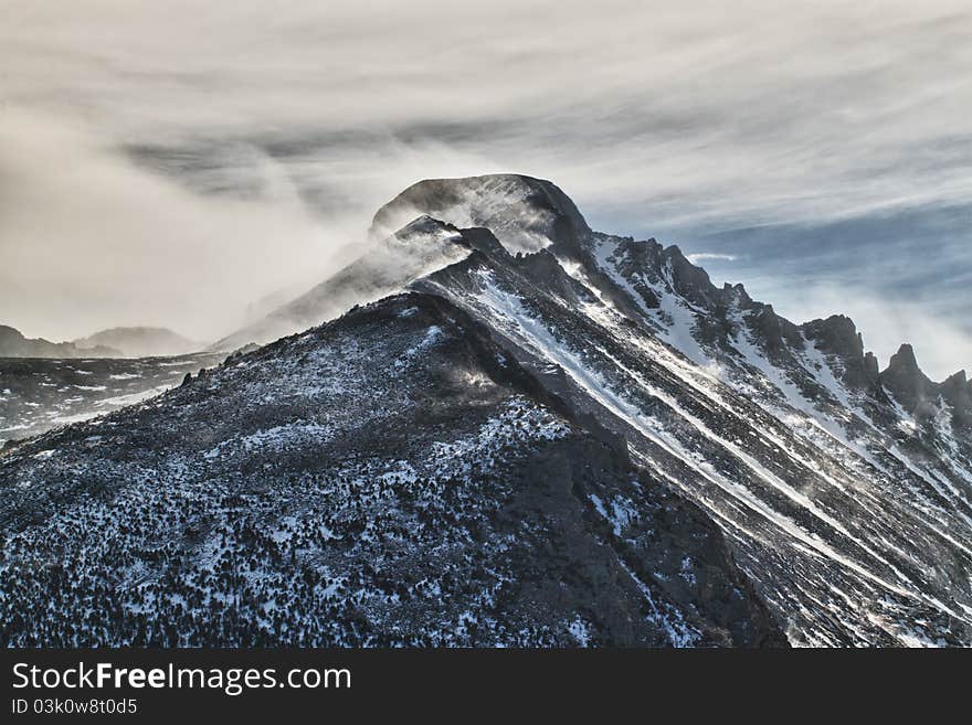 View Of The Long S Peak In Rocky Mountains Park