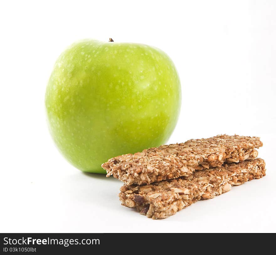 Muesli with green apple