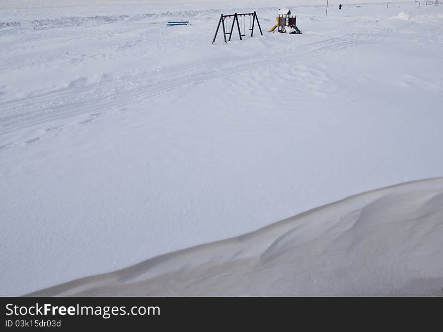 Beach  in winter