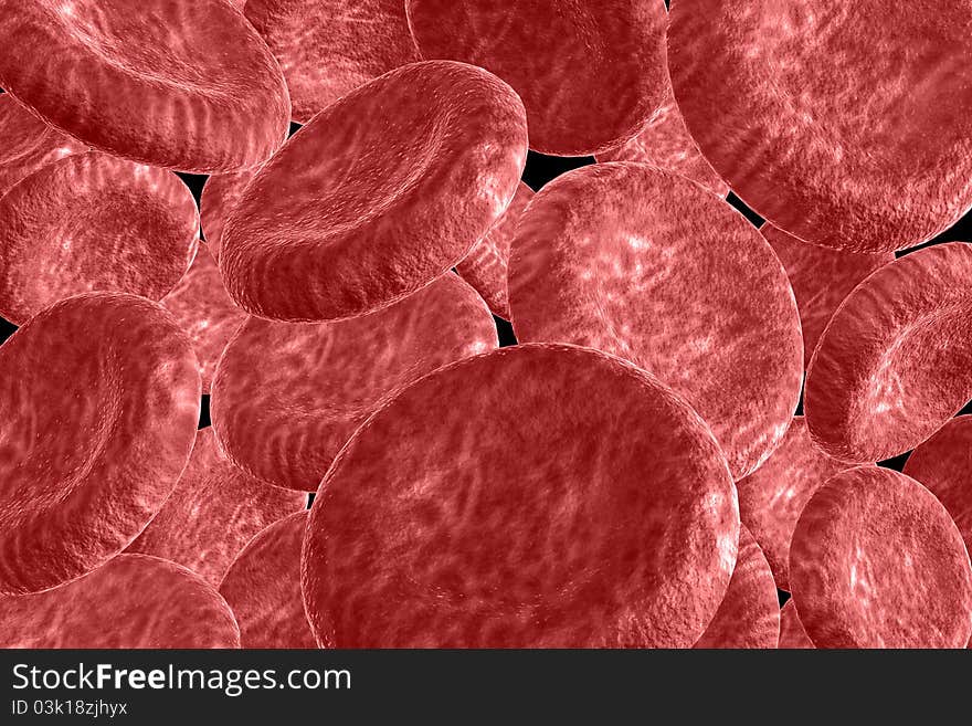 Digital illustration of Blood cells