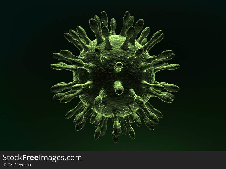 Digital illustration of 3d Virus