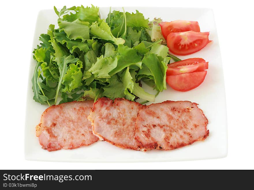 Fried Pork With Salad