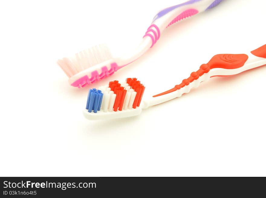 Toothbrush on white background