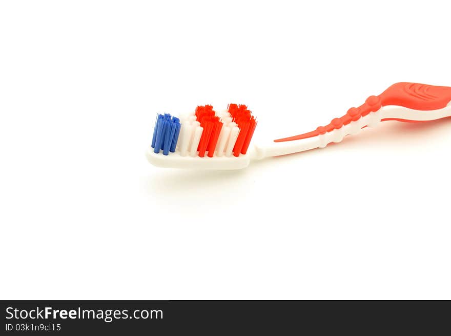 Toothbrush on white background