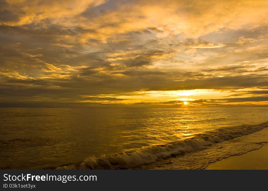 Clouds sea sunset sun sky. Clouds sea sunset sun sky