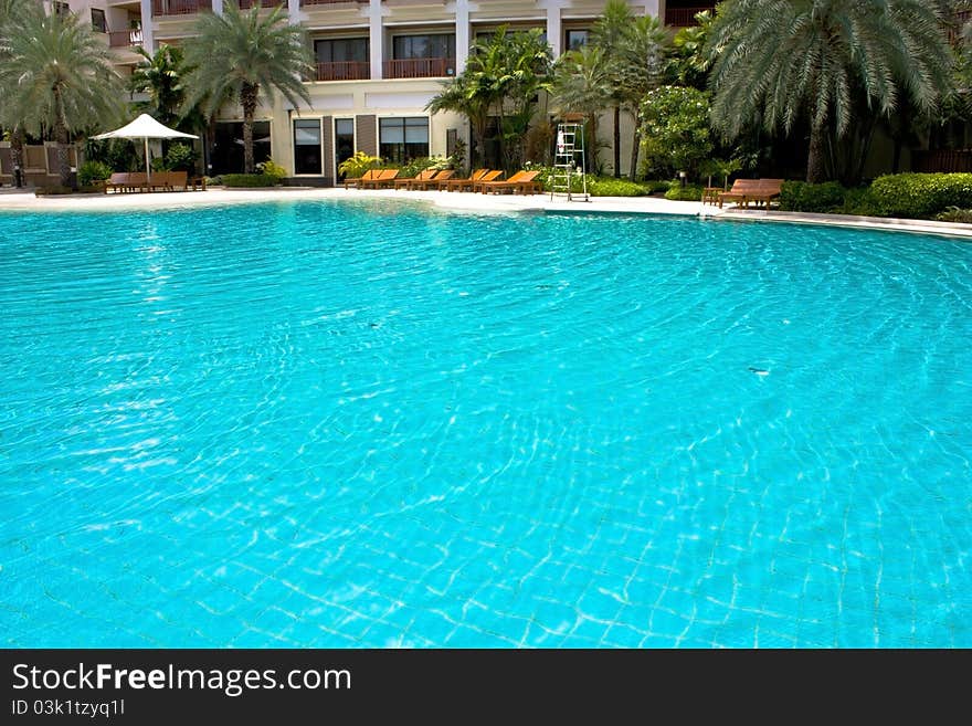 Pool in the resort and light conditions. Pool in the resort and light conditions.