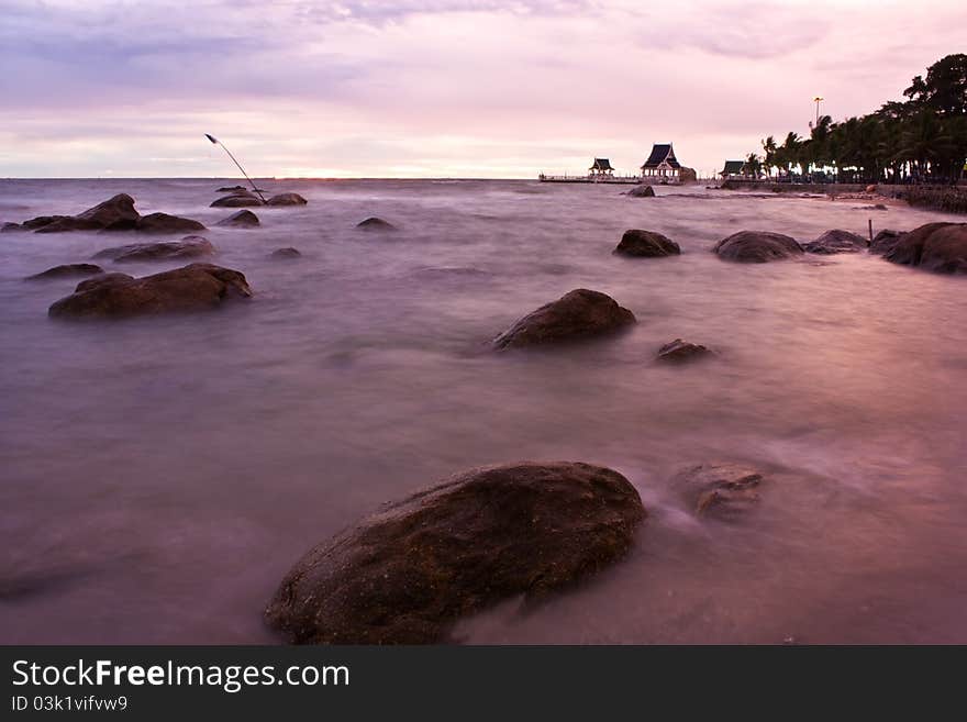 Sunset, Sea