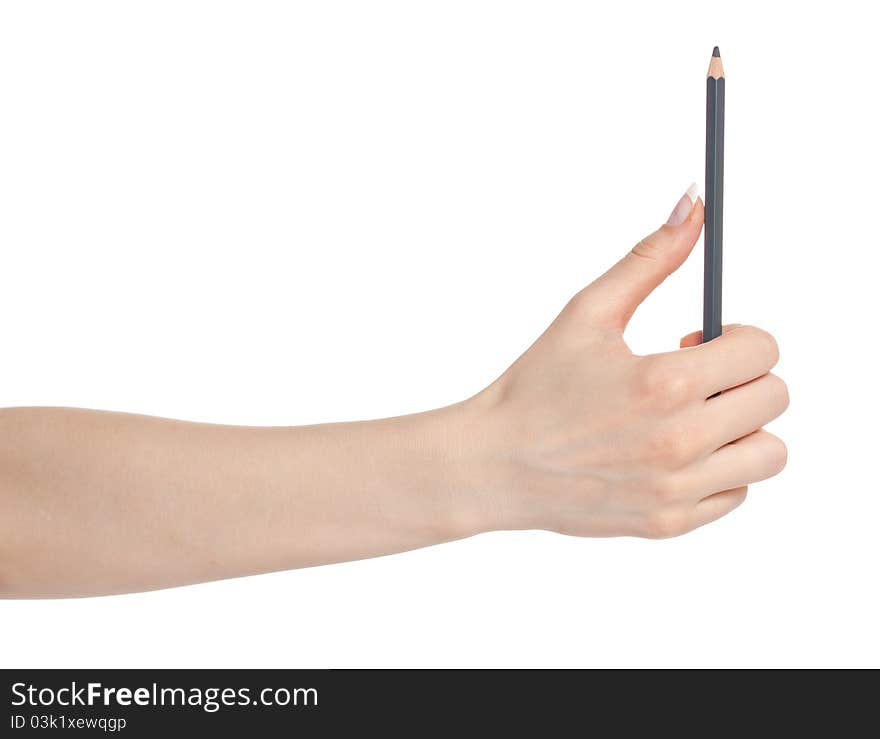 Woman Hand With Pencil