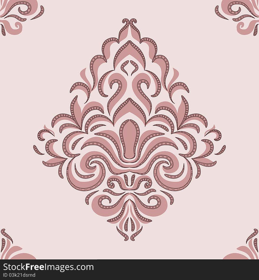 Seamless pattern - patterns on a beige background