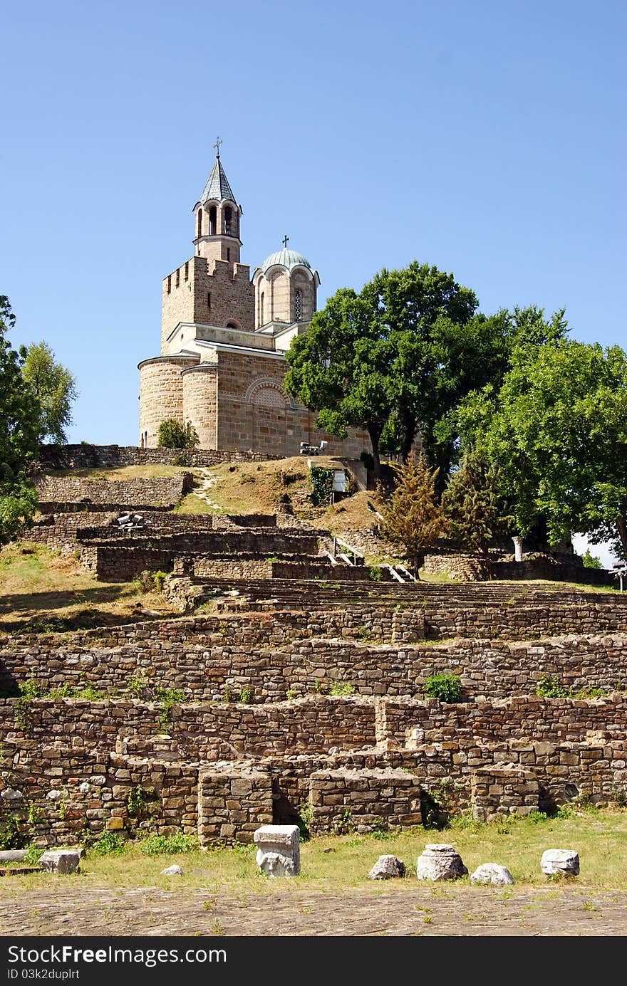 Trapezista church on top hill in veliko tarnovo - the former capital of bulgaria