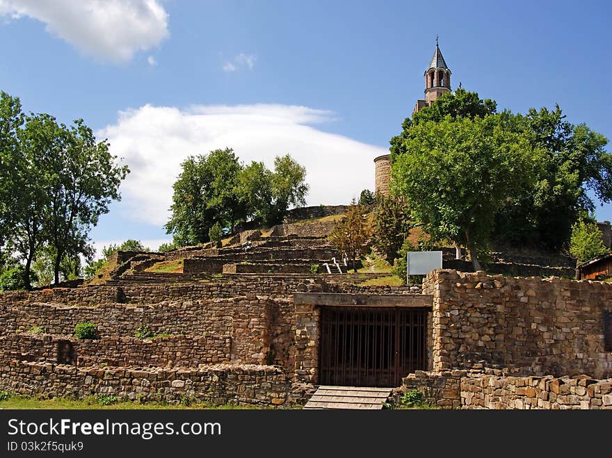 Veliko Tarnovo ancient fortress in time when it was the capital of Bulgaria. Veliko Tarnovo ancient fortress in time when it was the capital of Bulgaria