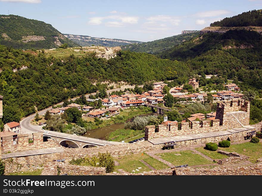 Veliko Tarnovo citadel panorama in Bulgaria. Veliko Tarnovo citadel panorama in Bulgaria