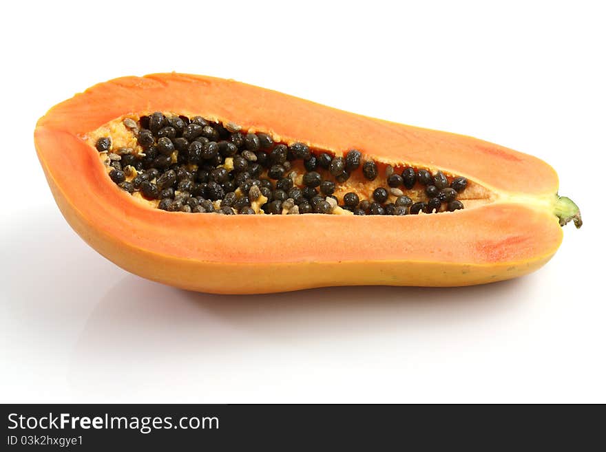 Papaya isolated in white background