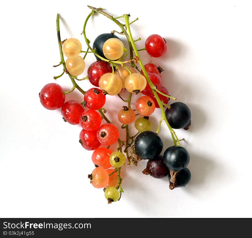 Natural  vitamins on a white background