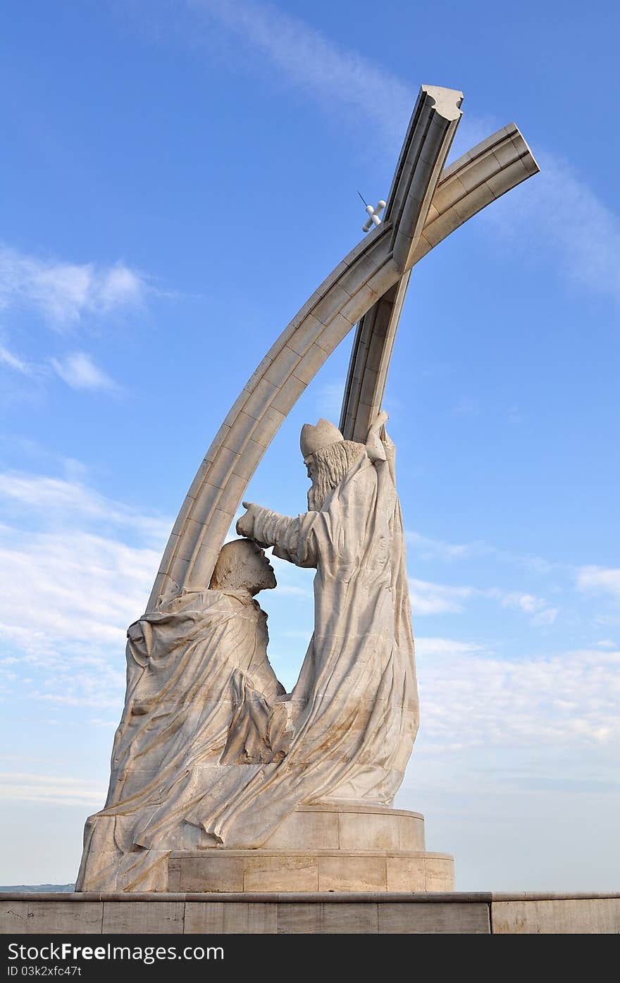 Religious sculpture near Basilica Esztergom,Hungary. Religious sculpture near Basilica Esztergom,Hungary