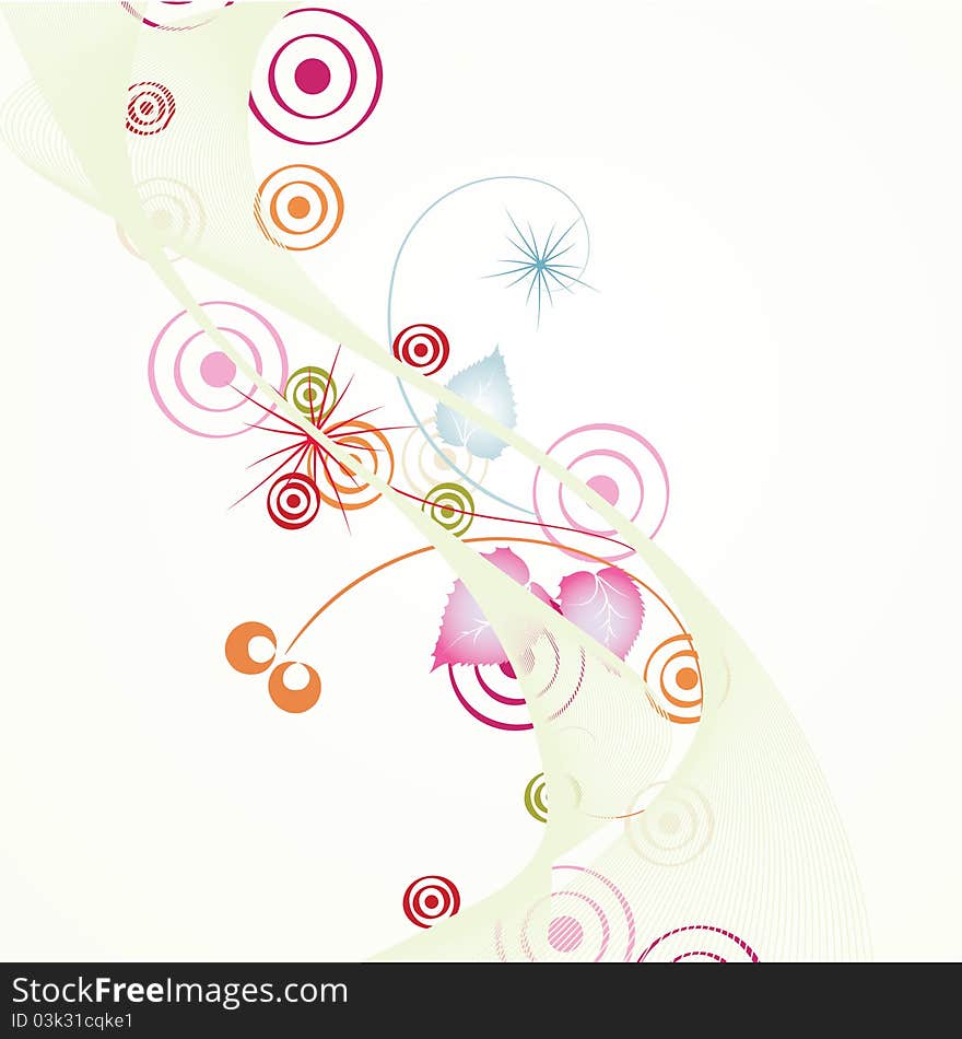 Abstract flowers background with place for your text