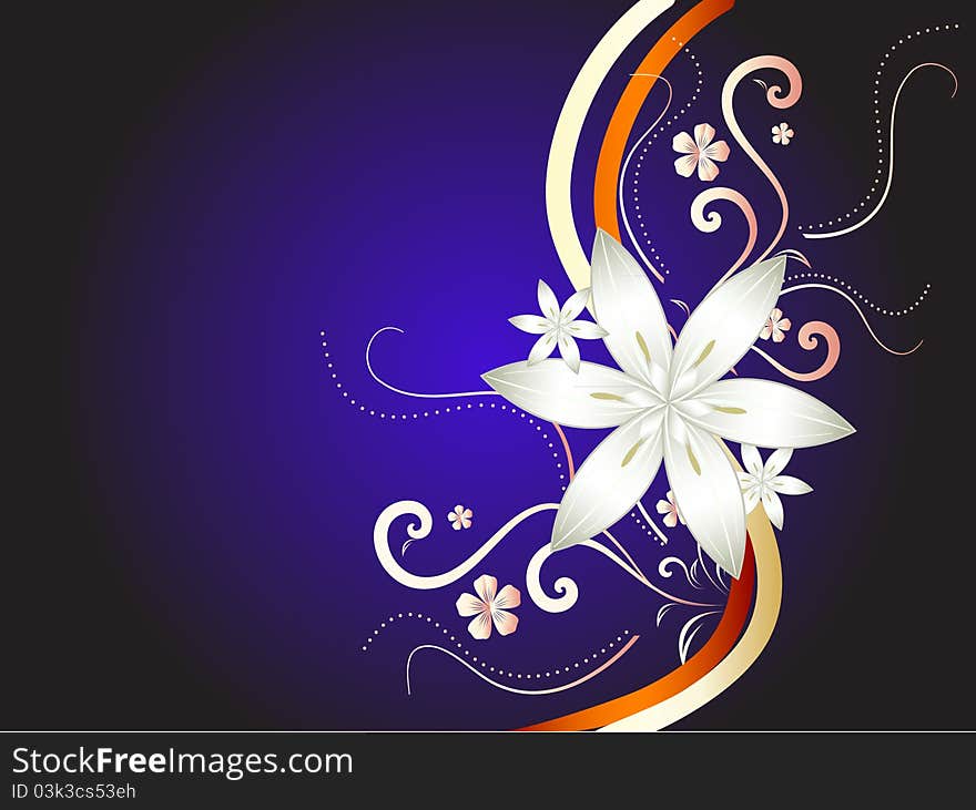 Abstract  background with white flower. Abstract  background with white flower