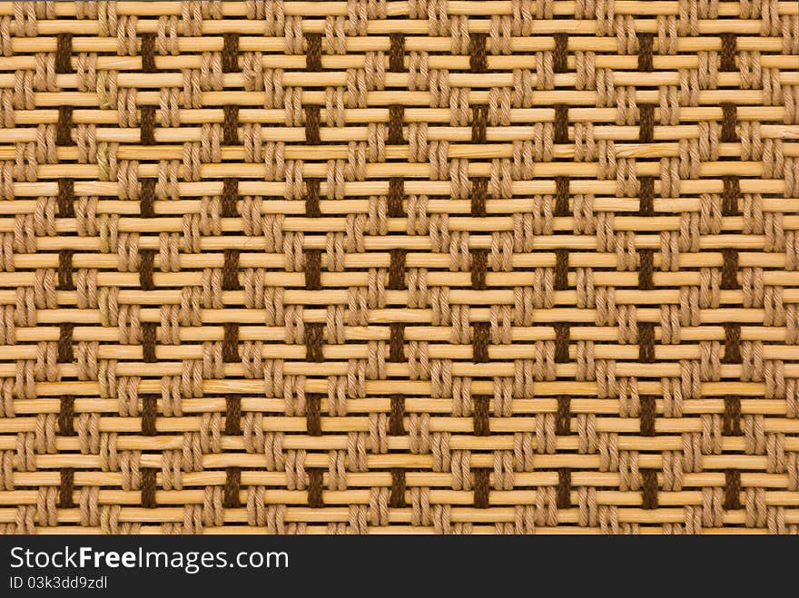 Close up of bamboo curtain pattern material