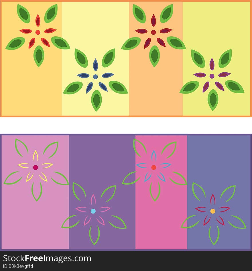 Background with eight flowers simples. Background with eight flowers simples