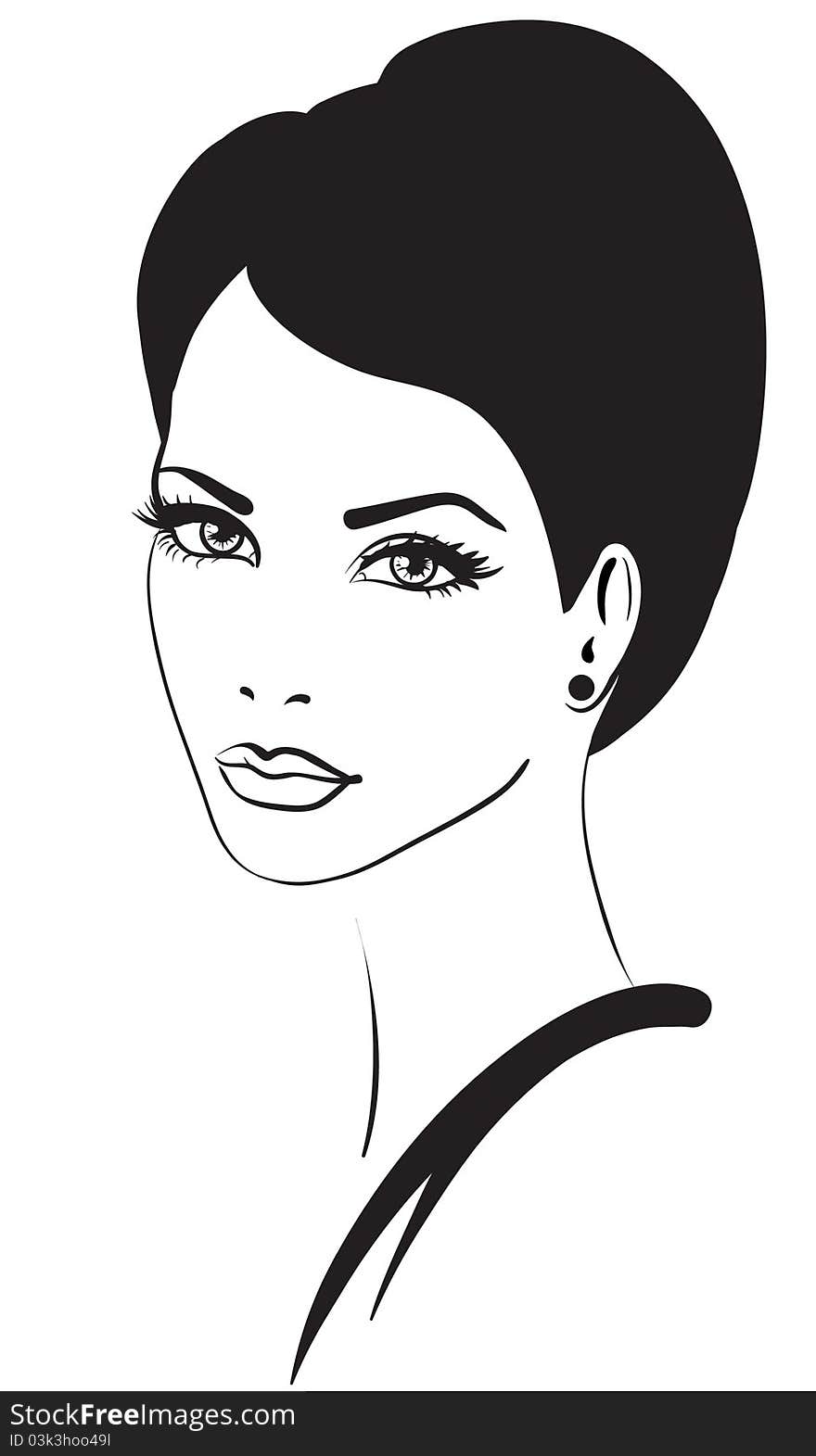 Beauty woman face tattoo icon. Beauty woman face tattoo icon