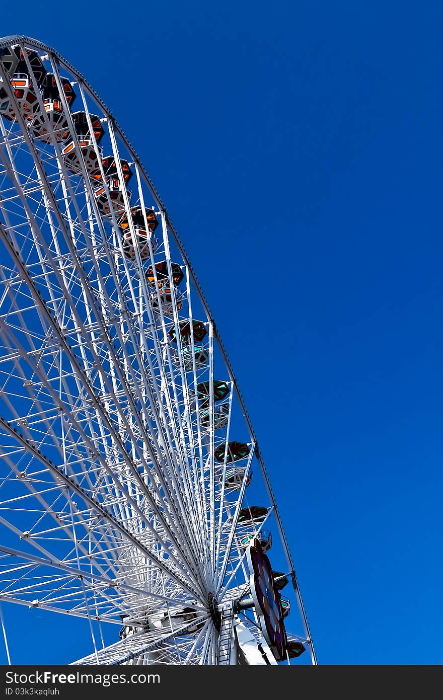 A ferris wheel in Vienna's amusement park. A ferris wheel in Vienna's amusement park