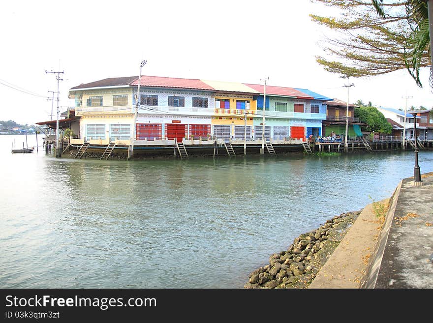 A colors home waterside in Thailand