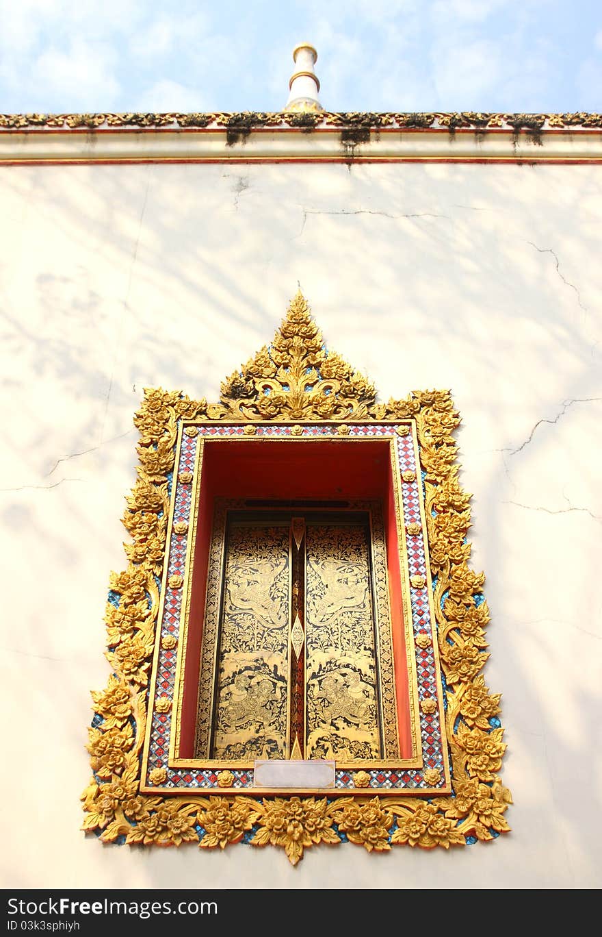 Window Frame of Thai Arts in temple