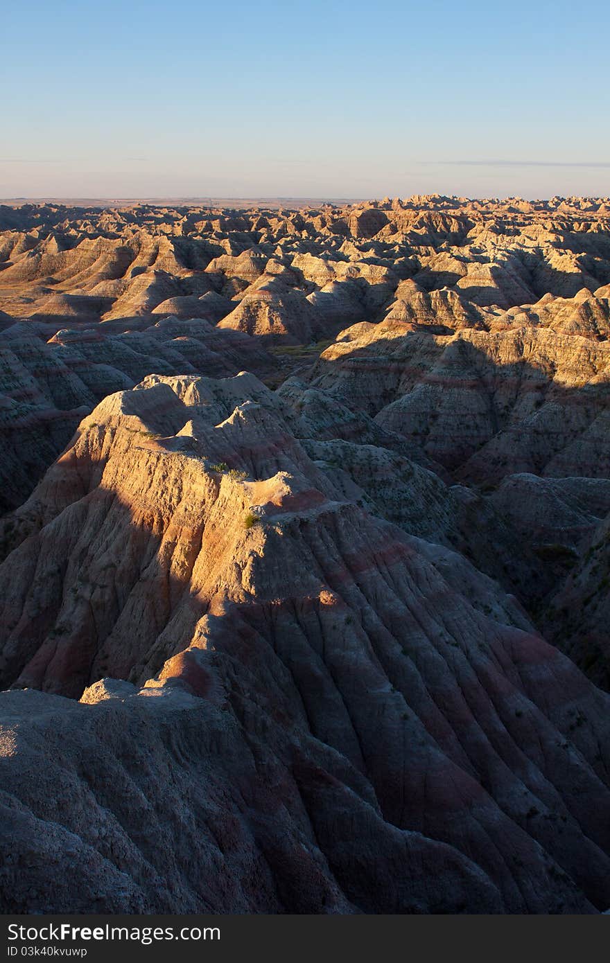 Badlands, South Dakota. Sunrise