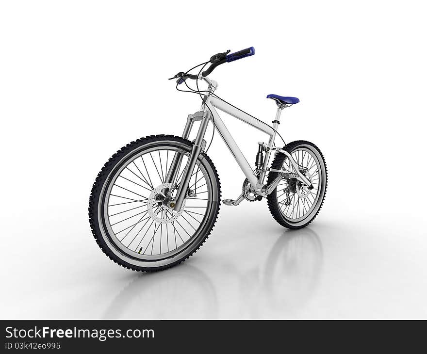 Bicycle isolated on white background