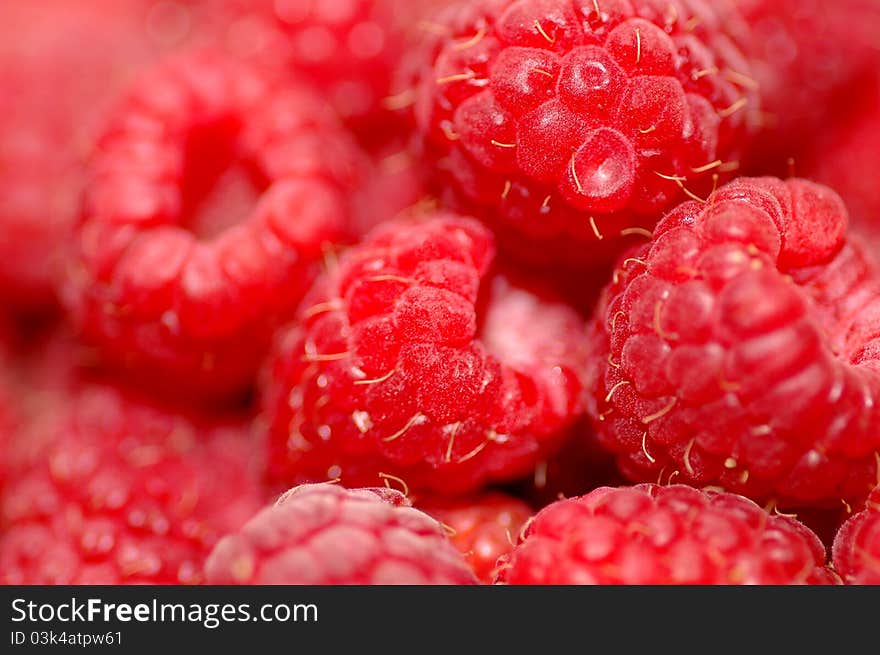 Raspberries at a market in Spain