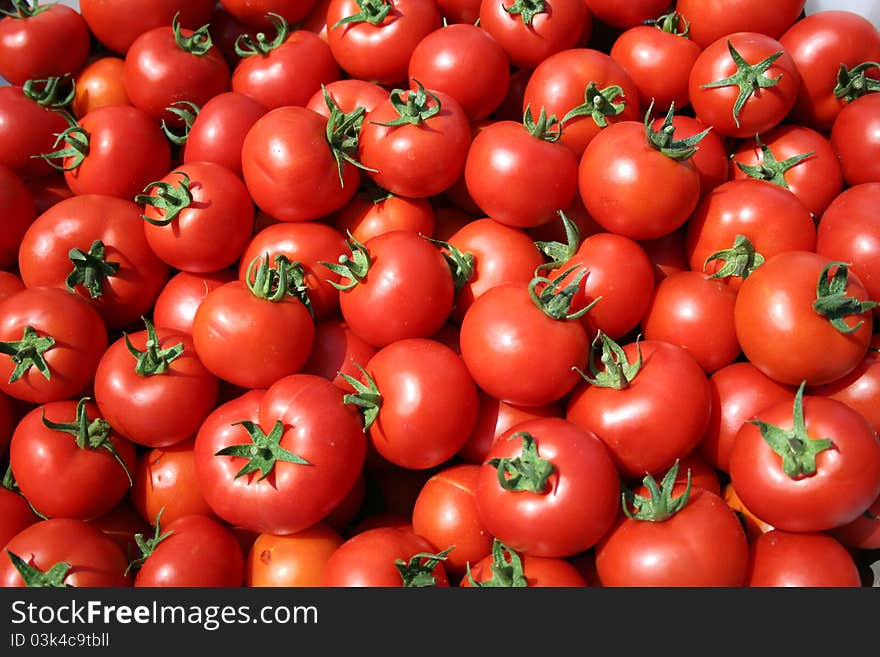 Red ripe tomatoes