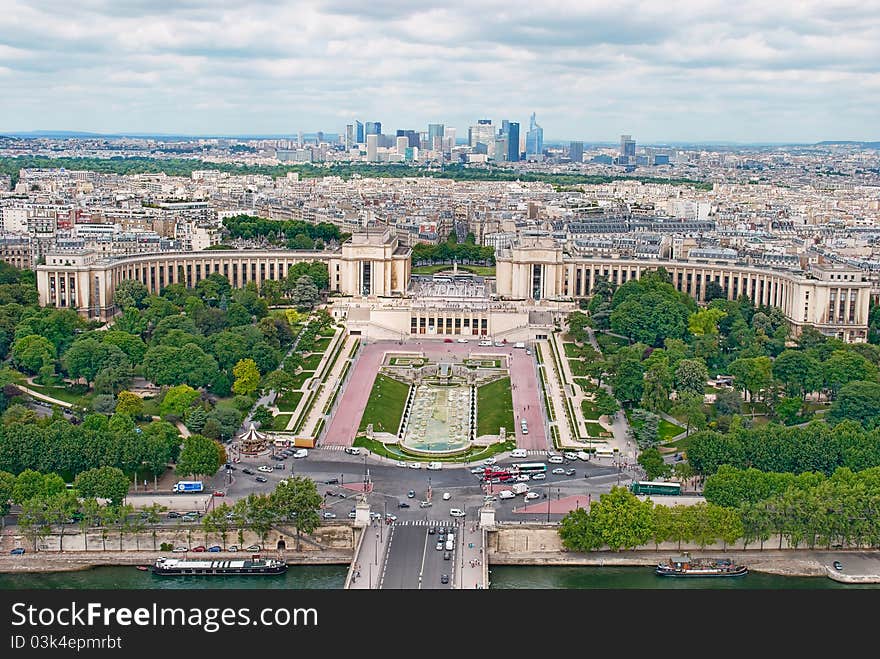 Panorama of Paris from the bird's-eye view