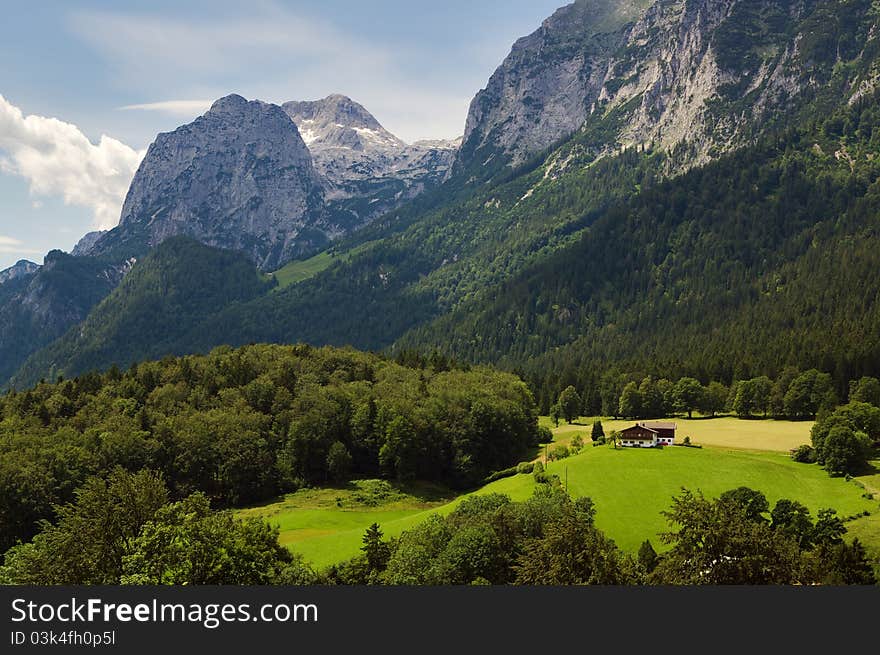 House in Austrian Alps, Tirol, summer. House in Austrian Alps, Tirol, summer