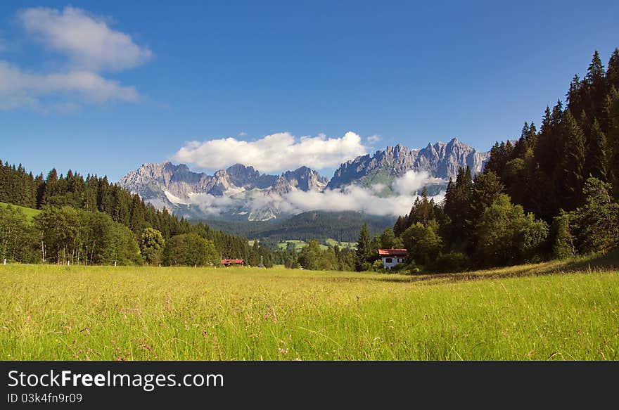 Mountains in Austrian Tirol, Alps, panoramic view. Mountains in Austrian Tirol, Alps, panoramic view