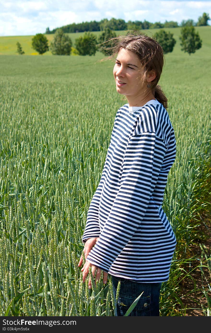 Smile in wheat fields