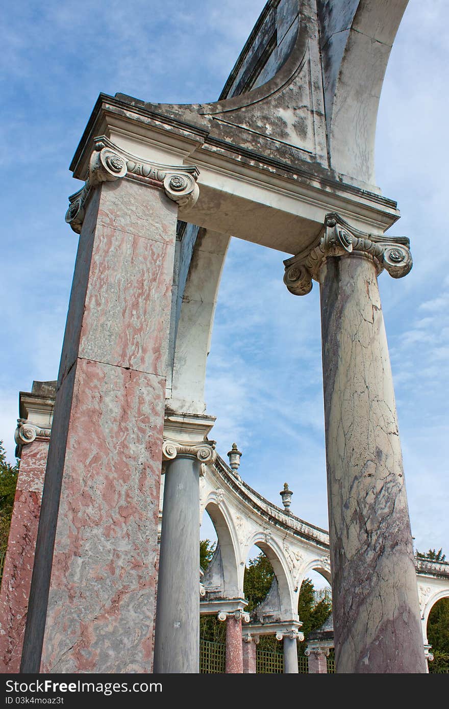 Monument La Colonnade in the gardens of Versailles in France. Monument La Colonnade in the gardens of Versailles in France