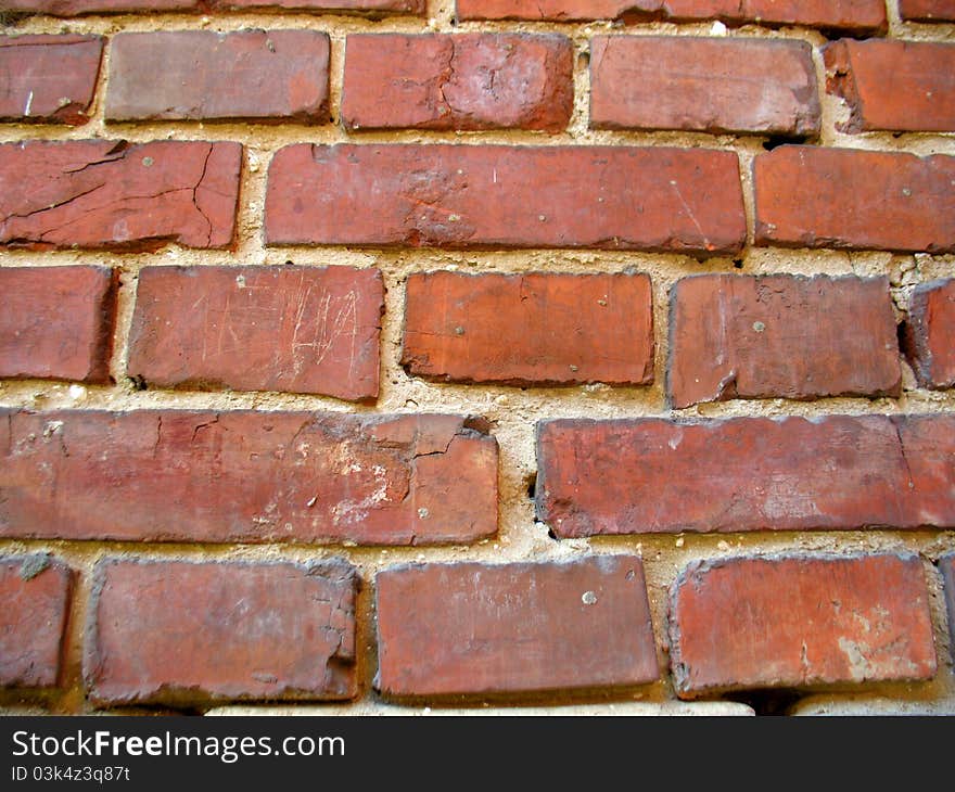 This is wall made from and red bricks