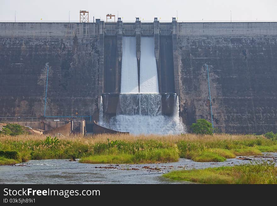 Water barrier dam in Thailand