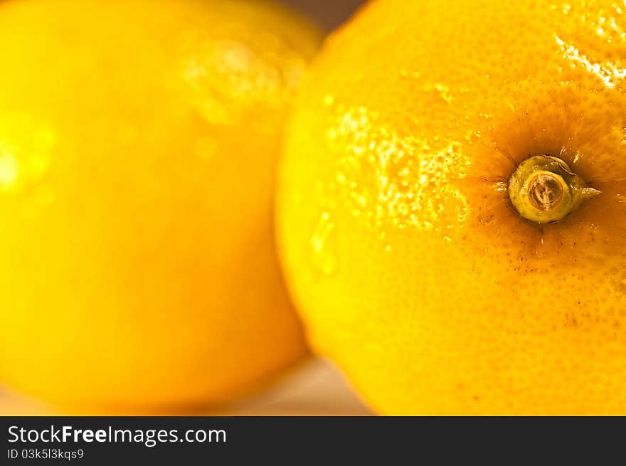 Lemon edged with another lemon. Lemon edged with another lemon