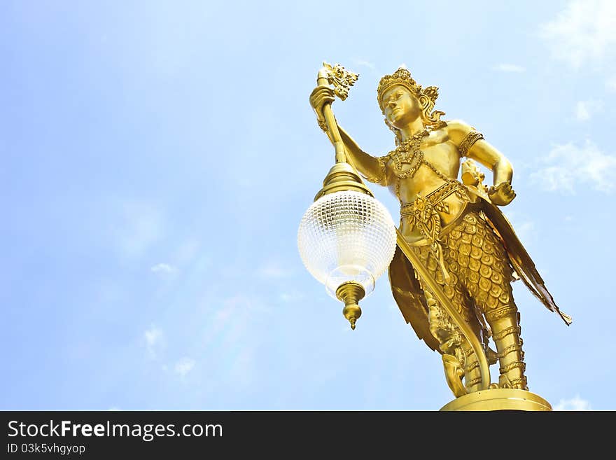 Mythical female bird with a human head in thailand. Mythical female bird with a human head in thailand